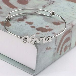 ✨OLIVIA SILVER ADJUSTABLE NAME BRACELET  *NWT*